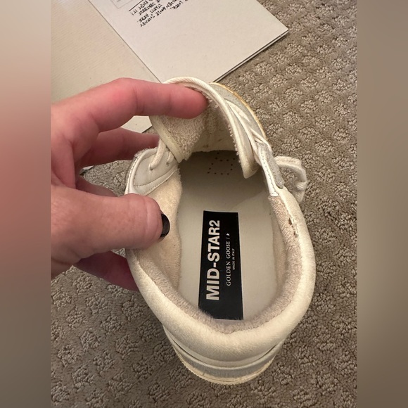 Golden Goose Mid Star 2 Women’s Suede Leather white gray sneakers 39 9 - Picture 11 of 11